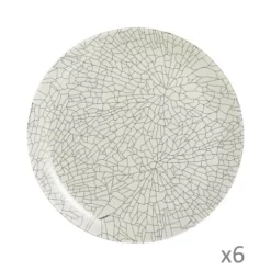 Luminarc 6 Assiettes Plates Mindy Beige 26cm