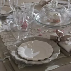 Maisons Du Monde Vaisselle De Noël Assiette à Dessert En Faïence Blanche - Lot De 6 -Assiettes Soldes Magasin assiette a dessert en faience blanche 1000 14 35 132342 3