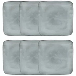 Maisons Du Monde Vaisselle De Noël Assiette à Dessert En Faïence Grise - Lot De 6