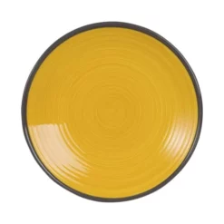 Maisons Du Monde Assiettes à Dessert Assiette à Dessert En Faïence Jaune - Lot De 2