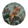 Maisons Du Monde Assiettes à Dessert Assiette à Dessert En Faïence Multicolore Motif Tropical Et Lynx - Lot De 6