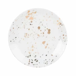 Maisons Du Monde Assiettes à Dessert Assiette à Dessert En Grès à Taches Dorées - Lot De 4