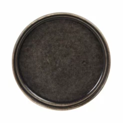 Maisons Du Monde Assiettes à Dessert Assiette à Dessert En Grès Anthracite - Lot De 4