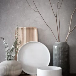 Maisons Du Monde Assiettes à Dessert Assiette à Dessert En Grès Blanc - Lot De 6 -Assiettes Soldes Magasin assiette a dessert en gres blanc 1000 13 7 208246 2