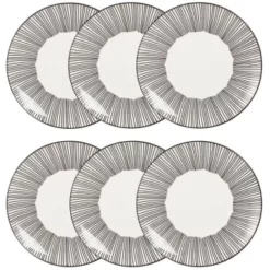 Maisons Du Monde Assiettes à Dessert Assiette à Dessert En Grès Blanc Motifs à Rayures - Lot De 6 7 Maisons Du Monde Assiettes à Dessert Assiette à Dessert En Grès Blanc Motifs à Rayures - Lot De 6 -Assiettes Soldes Magasin assiette a dessert en gres blanc motifs a rayures mekong 1000 4 2 173268 2 1