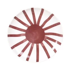 Maisons Du Monde Assiettes à Dessert Assiette à Dessert En Grès Blanc, Rouge Et Jaune - Lot De 6