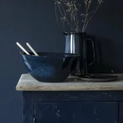 Maisons Du Monde Vaisselle De Noël Assiette à Dessert En Grès Bleu - Lot De 6 -Assiettes Soldes Magasin assiette a dessert en gres bleu 1000 4 7 193158 2