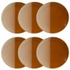 Maisons Du Monde Assiettes à Dessert Assiette à Dessert En Grès Caramel Et Crème - Lot De 6