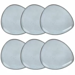 Maisons Du Monde Assiettes à Dessert Assiette à Dessert En Grès Gris - Lot De 6