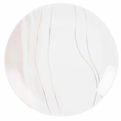 Maisons Du Monde Assiettes à Dessert Assiette à Dessert En Grès Rose Blanc Et Doré - Lot De 4