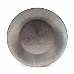 Maisons Du Monde Vaisselle De Noël Assiette à Dessert En Verre Gris D 22 Cm - Lot De 6
