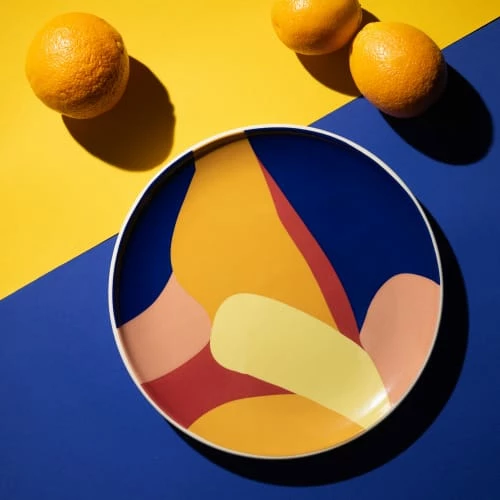 Assiettes à Dessert Assiette à Dessert Olympe Maisons Du Monde X Sakina M’Sa En Faïence Rouge, Bleu, Orange, Jaune Et Rose 3 Assiettes à Dessert Assiette à Dessert Olympe Maisons Du Monde X Sakina M’Sa En Faïence Rouge, Bleu, Orange, Jaune Et Rose – Image 3