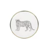Lo De Manuela Assiettes à Dessert Assiette à Dessert Porcelaine De Limoges Tigre 21,5 Cm
