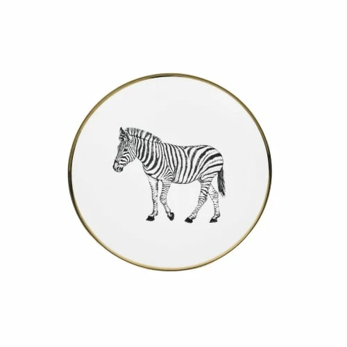 Lo De Manuela Assiettes à Dessert Assiette à Dessert Porcelaine De Limoges Zèbre 21,5 Cm 1 Lo De Manuela Assiettes à Dessert Assiette à Dessert Porcelaine De Limoges Zèbre 21,5 Cm