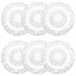 Maisons Du Monde Assiettes à Dessert Assiette à Gâteau En Verre - Lot De 6