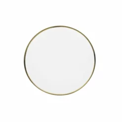 Lo De Manuela Assiettes De Présentation Assiette à Pain Porcelaine De Limoges Blanche- Bord Doré 15 Cm