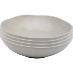 Kare Design Assiettes Creuses Assiette Creuse En Céramique Grise D21 - Lot De 4