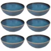 Maisons Du Monde Assiettes Creuses Assiette Creuse En Faïence Bleue - Lot De 6