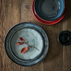 Maisons Du Monde Assiettes Creuses Assiette Creuse En Faïence Bleue - Lot De 6 -Assiettes Soldes Magasin assiette creuse en faience bleue 1000 2 16 174184 3