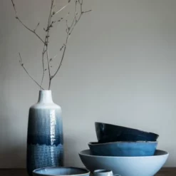 Maisons Du Monde Assiettes Creuses Assiette Creuse En Faïence Bleue - Lot De 6 -Assiettes Soldes Magasin assiette creuse en faience bleue 1000 2 16 174184 8