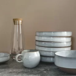 Maisons Du Monde Assiettes Creuses Assiette Creuse En Faïence Grise - Lot De 6 -Assiettes Soldes Magasin assiette creuse en faience grise 1000 5 28 201625 4