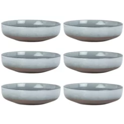 Maisons Du Monde Assiettes Creuses Assiette Creuse En Faïence Grise - Lot De 6