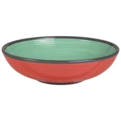 Maisons Du Monde Assiettes Creuses Assiette Creuse En Faïence Jaune Et Verte - Lot De 2 -Assiettes Soldes Magasin assiette creuse en faience verte et rouge valence 1000 5 24 180834 1