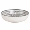 Maisons Du Monde Assiettes Creuses Assiette Creuse En Grès Blanc à Rayures - Lot De 6