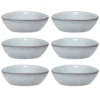Maisons Du Monde Assiettes Creuses Assiette Creuse En Grès Bleu Gris - Lot De 6