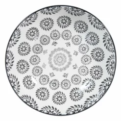 Maisons Du Monde Vaisselle De Noël Assiette Creuse En Grès Noir/blanc D 20 Cm - Lot De 4 -Assiettes Soldes Magasin assiette creuse en gres noir blanc d 20 cm 1000 10 30 154149 3