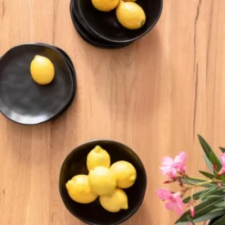 Kare Design Assiettes Creuses Assiette Creuse En Grès Noir D22 - Lot De 4 -Assiettes Soldes Magasin assiette creuse en gres noir d22 lot de 4 4