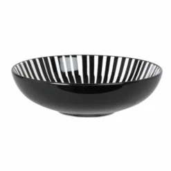 Maisons Du Monde Assiettes Creuses Assiette Creuse En Grès Noir Et Blanc - Lot De 6