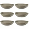 Maisons Du Monde Assiettes Creuses Assiette Creuse En Grès Vert - Lot De 6