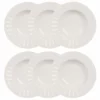 Maisons Du Monde Assiettes Creuses Assiette Creuse En Porcelaine Blanche - Lot De 6