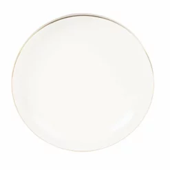 Maisons Du Monde Vaisselle De Noël Assiette Creuse En Porcelaine Blanche Et Dorée - Lot De 6 -Assiettes Soldes Magasin assiette creuse en porcelaine blanche et doree 1000 6 32 208681 2