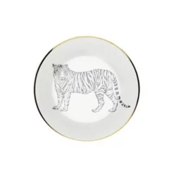 Lo De Manuela Assiettes Creuses Assiette Creuse Porcelaine De Limoges Tigre 19 Cm