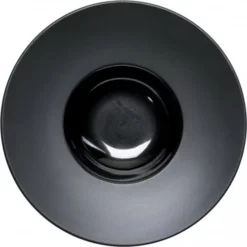 Stalgast Assiettes Creuses Assiette Creuse Porcelaine Noire Bord Lisse Ø 23cm