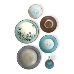 Medard De Noblat Assiettes à Dessert Assiette Dessert En Grès Vert/Bleu -Assiettes Soldes Magasin assiette dessert en gres vert bleu 3