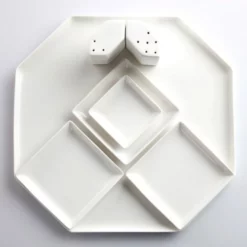 Serax Assiettes Plates Assiette En Porcelaine Carrée 26x26cm -Assiettes Soldes Magasin assiette en porcelaine carree 26x26cm 2