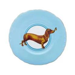 Yvonne Ellen Assiettes Plates Assiette En Porcelaine Teckel D24cm