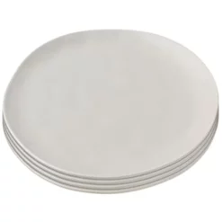Kare Design Assiettes Plates Assiette Plate En Céramique Grise D26 - Lot De 4