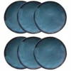 Maisons Du Monde Assiettes Plates Assiette Plate En Faïence Bleue - Lot De 6