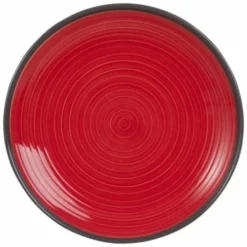 Maisons Du Monde Assiettes Plates Assiette Plate En Faïence Verte - Lot De 2 -Assiettes Soldes Magasin assiette plate en faience rouge valence 1000 1 20 180830 1