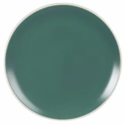 Maisons Du Monde Assiettes Plates Assiette Plate En Faïence Verte - Lot De 6