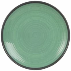 Maisons Du Monde Assiettes Plates Assiette Plate En Faïence Verte - Lot De 2 -Assiettes Soldes Magasin assiette plate en faience verte valence 1000 16 18 180828 1