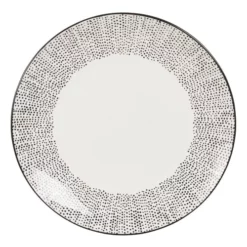 Assiettes Soldes Magasin -Assiettes Soldes Magasin assiette plate en gres blanc motifs a pois 1000 2 0 173266 1