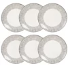 Maisons Du Monde Vaisselle De Noël Assiette Plate En Grès Blanc Motifs à Pois - Lot De 6
