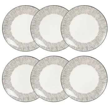 Maisons Du Monde Vaisselle De Noël Assiette Plate En Grès Blanc Motifs à Pois - Lot De 6 6 Maisons Du Monde Vaisselle De Noël Assiette Plate En Grès Blanc Motifs à Pois - Lot De 6 – Image 6