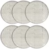 Maisons Du Monde Vaisselle De Noël Assiette Plate En Grès Blanc Motifs Graphiques Noirs - Lot De 6