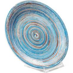 Kare Design Assiettes Plates Assiette Plate En Grès Bleu D19 - Lot De 4 -Assiettes Soldes Magasin assiette plate en gres bleu d19 lot de 4 2